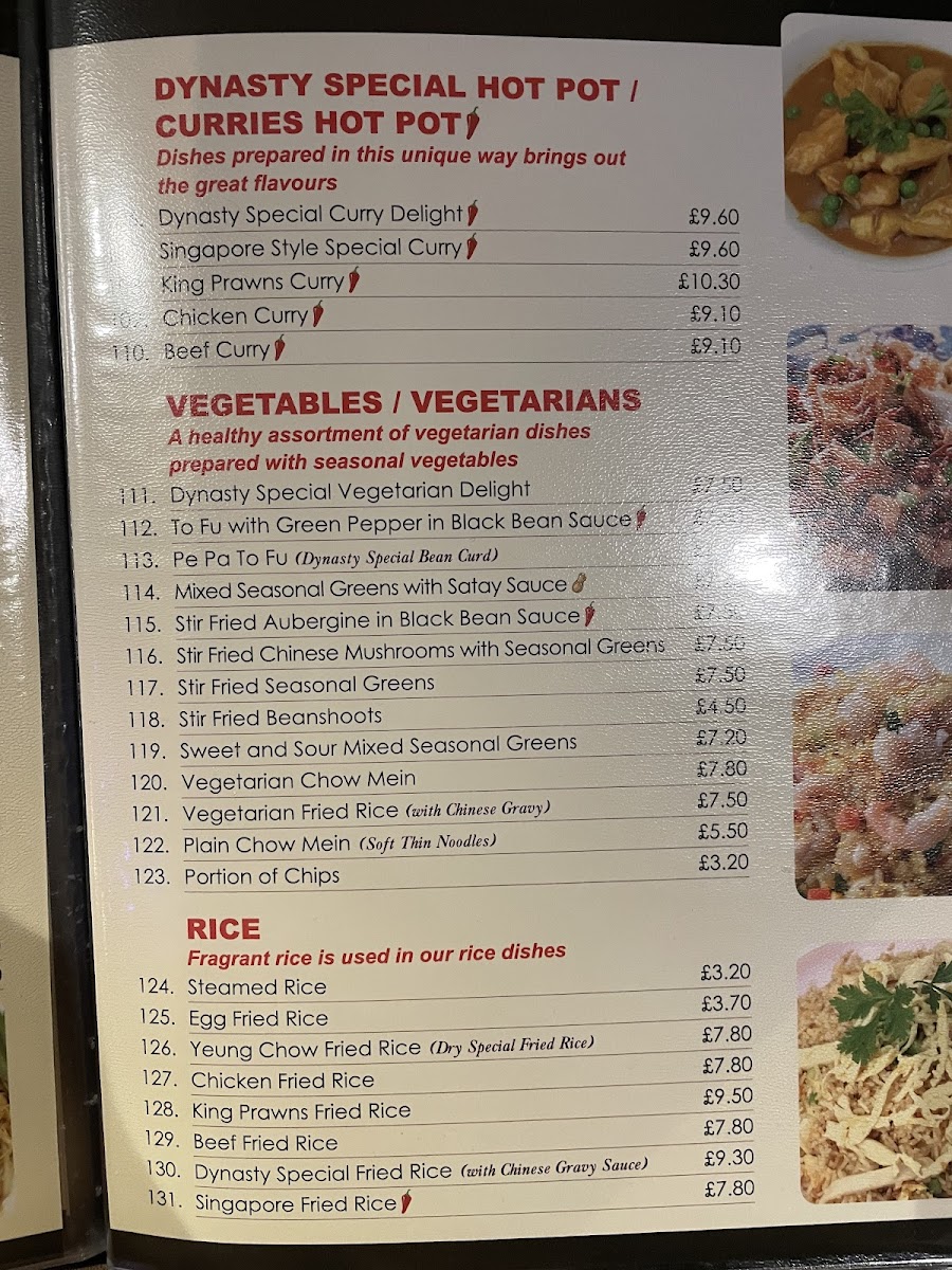 Menu - Dynasty Restaurant photo 3